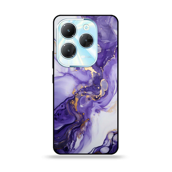 Infinix Hot 40/Hot 40 Pro - Liquid Marble 2.0 Design 2- Premium Printed Glass soft Bumper shock Proof Case CS-17789