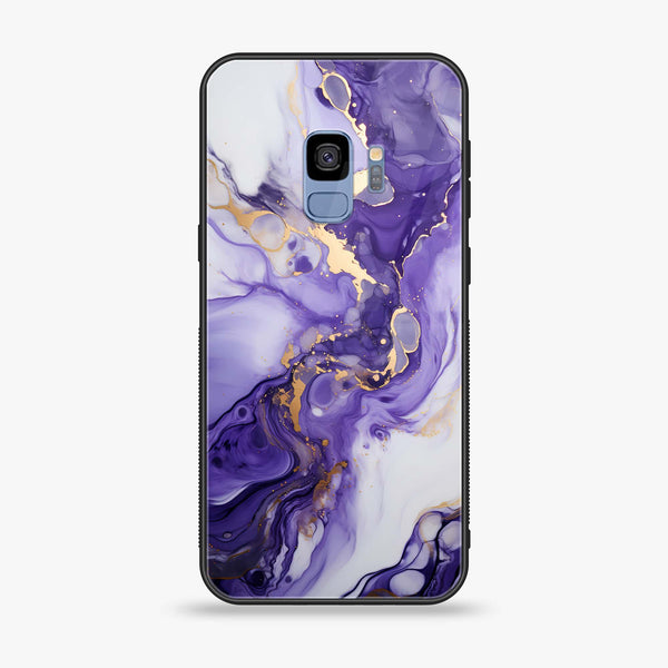 Galaxy S9 - Liquid Marble 2.0 Design 2 - Premium Printed Glass soft Bumper shock Proof Case CS-19855