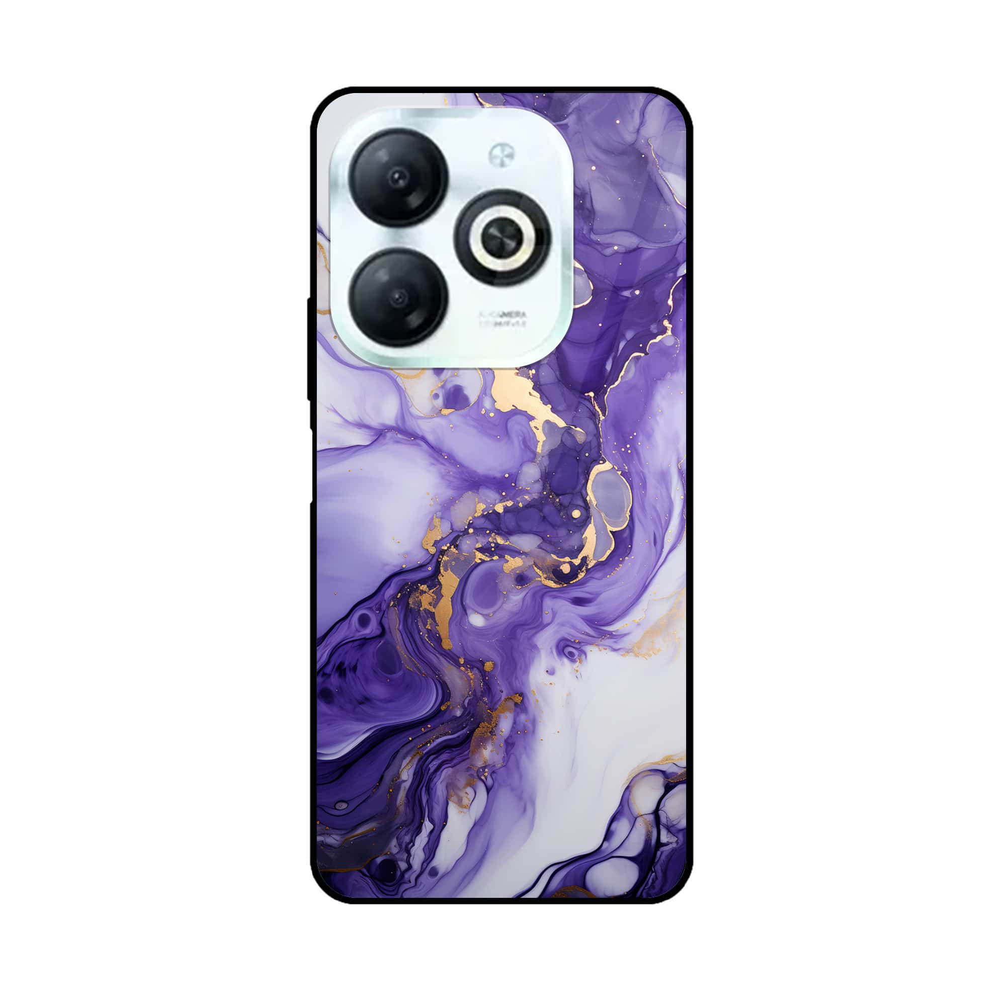 Tecno Spark 20 - Liquid Marble 2.0 Series - Premium Printed Glass soft Bumper shock Proof Case