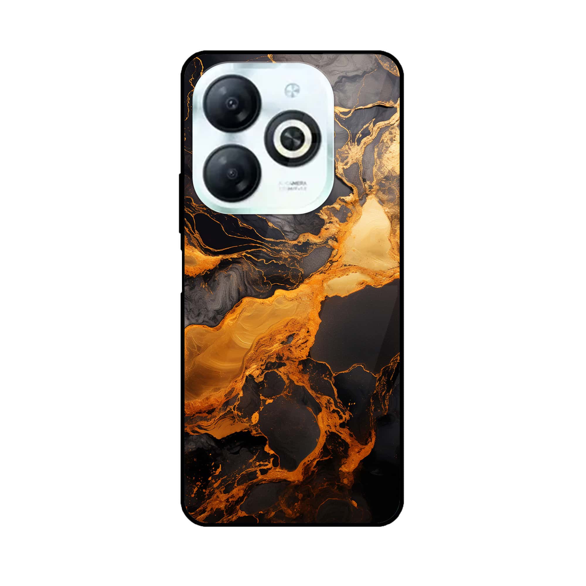 Tecno Spark 20 - Liquid Marble 2.0 Series - Premium Printed Glass soft Bumper shock Proof Case