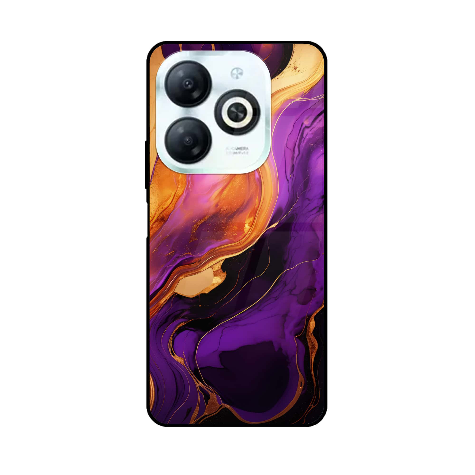 Tecno Spark 20 - Liquid Marble 2.0 Series - Premium Printed Glass soft Bumper shock Proof Case