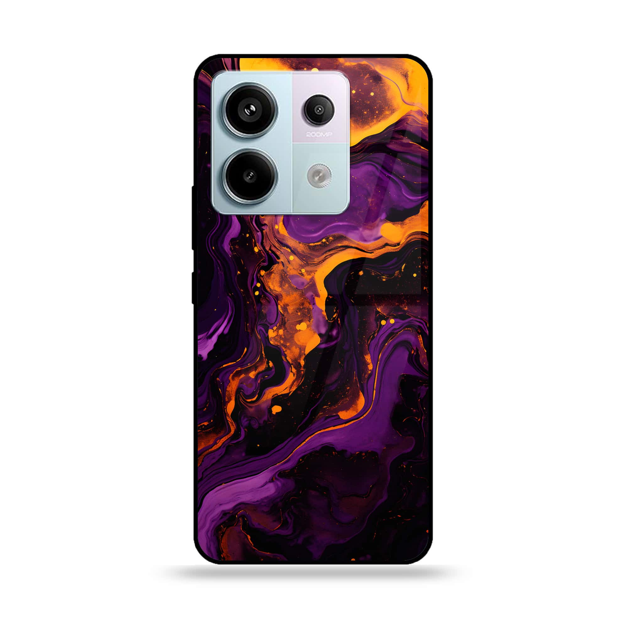 Redmi Note 13 - Liquid Marble 2.0 Series - Premium Metal Printed soft Bumper shock Proof Case