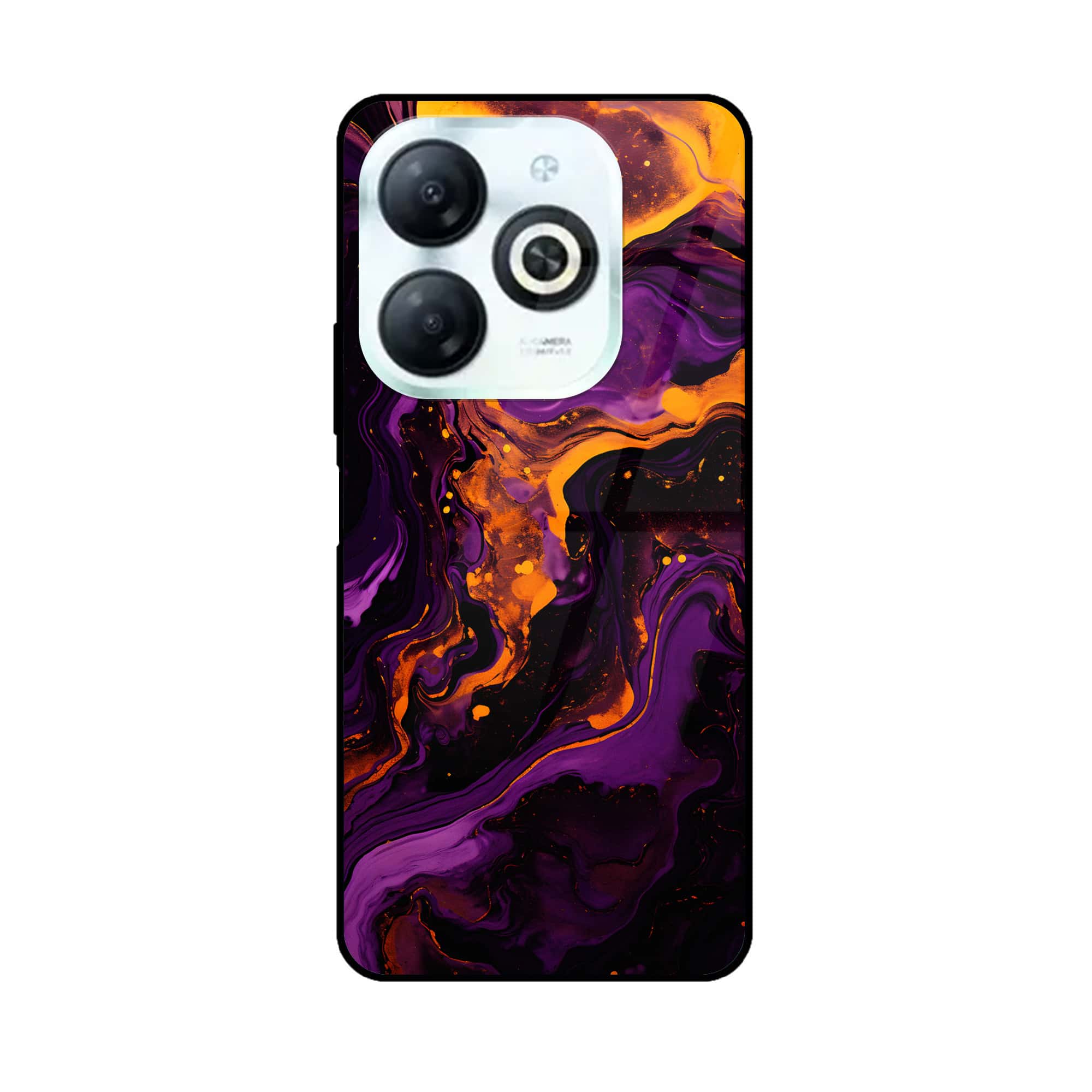 Tecno Spark 20 - Liquid Marble 2.0 Series - Premium Printed Glass soft Bumper shock Proof Case