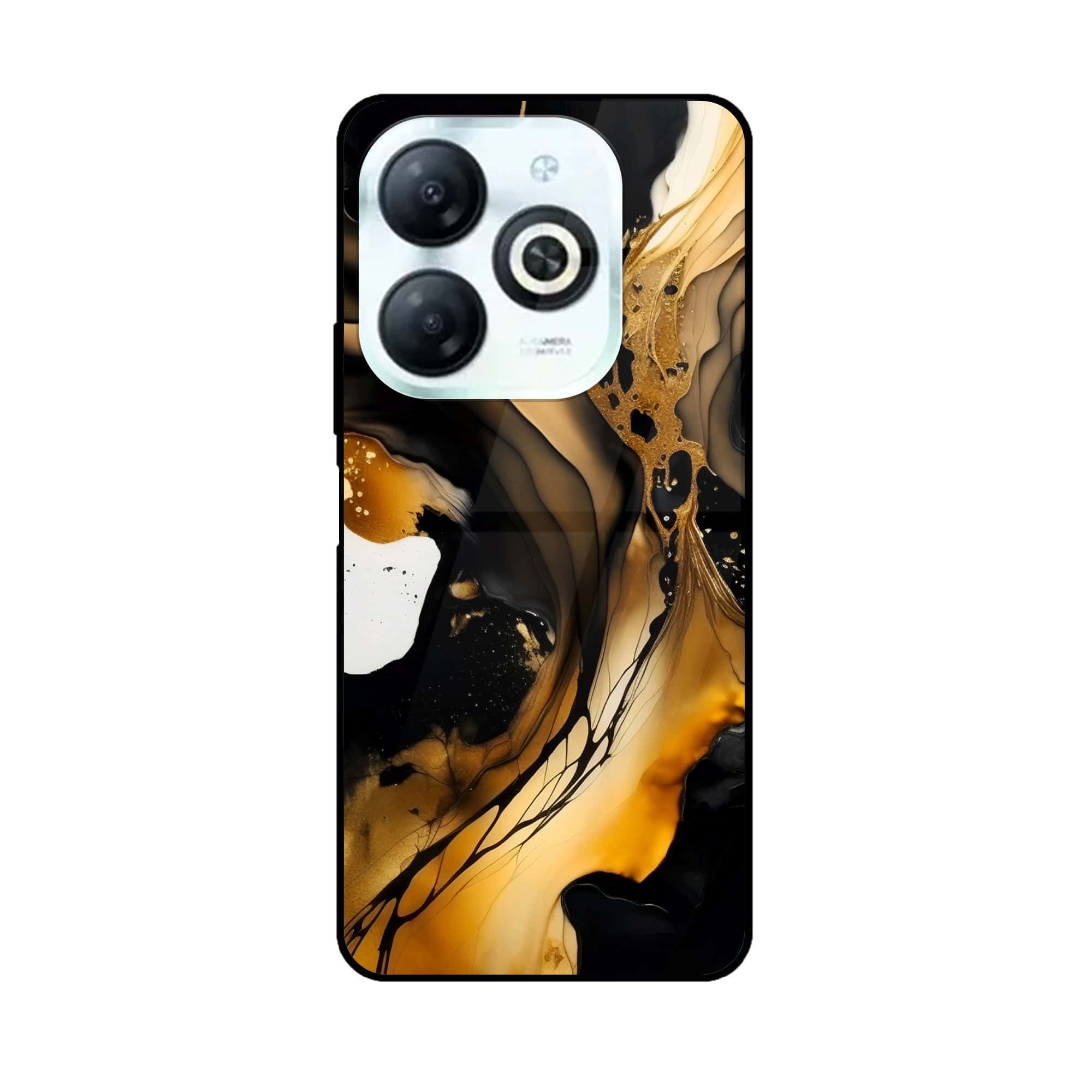 Tecno Spark 20 - Liquid Marble 2.0 Series - Premium Printed Glass soft Bumper shock Proof Case