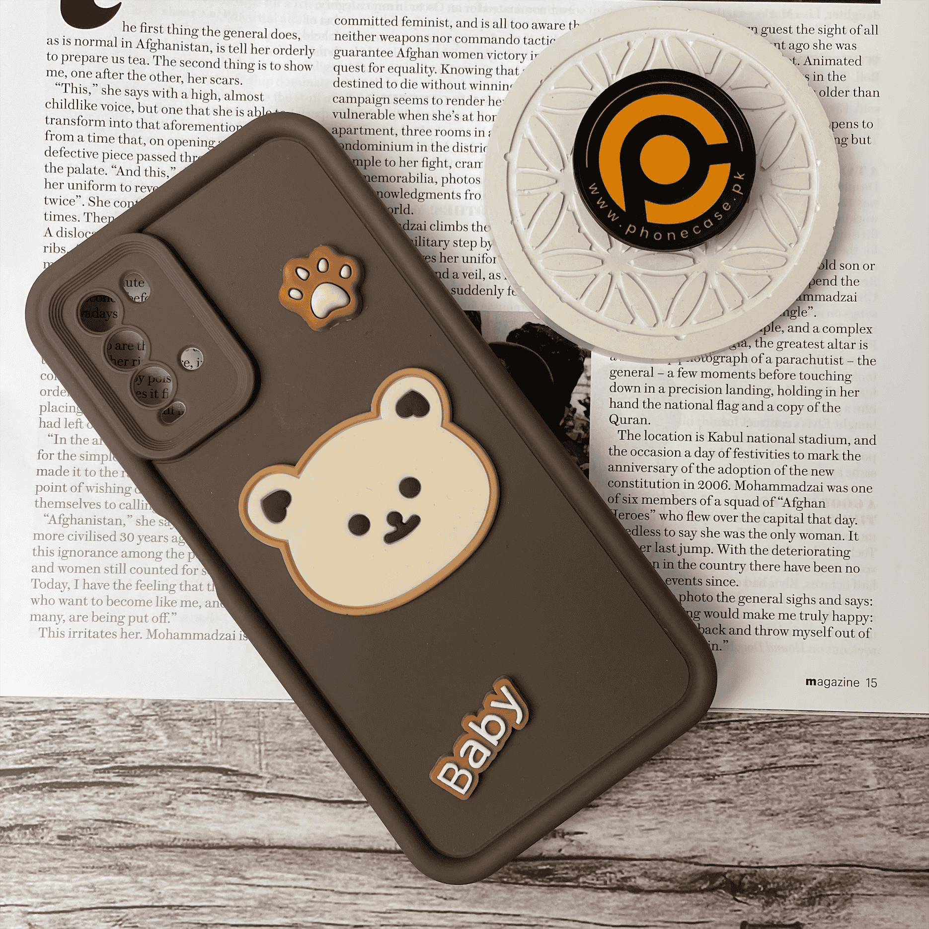 Poco M3 Cute 3D Baby Coffee Dog icons Liquid silicon Case