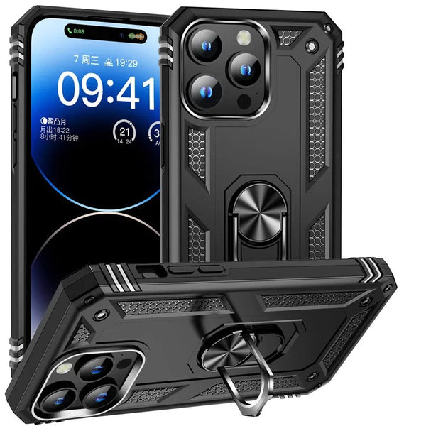 iPhone 11 Pro Max Vanguard Military Armor Case with Ring Grip Kickstand