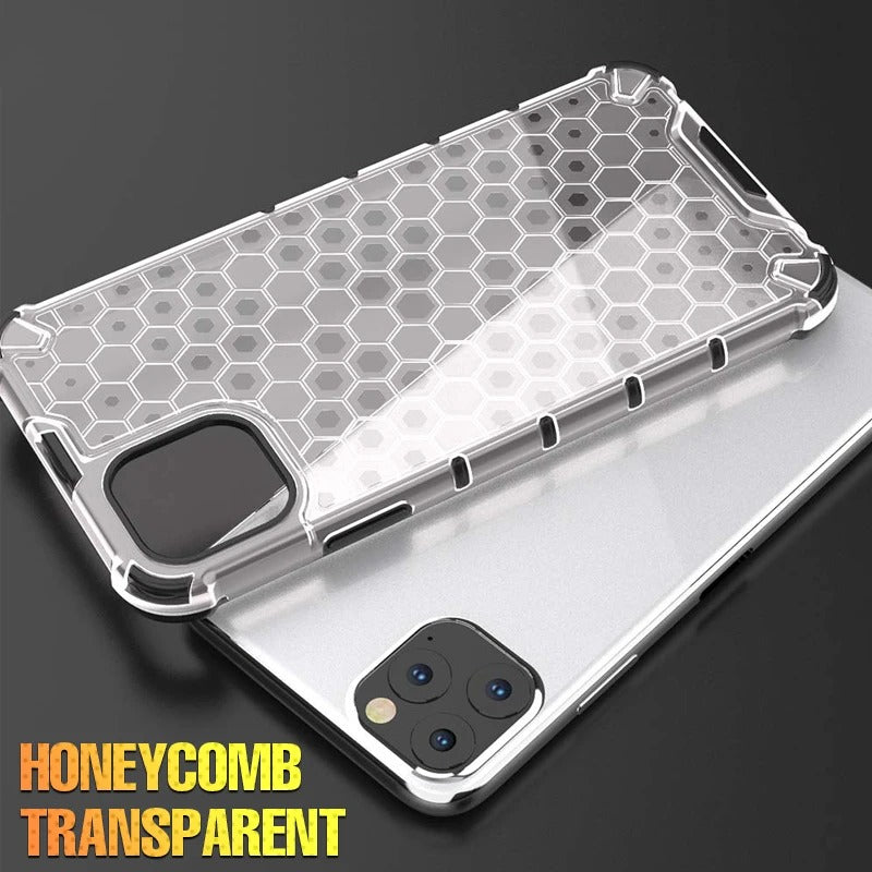 iPhone 11 Airbag Shockproof Hybrid Armor Honeycomb Transparent Case