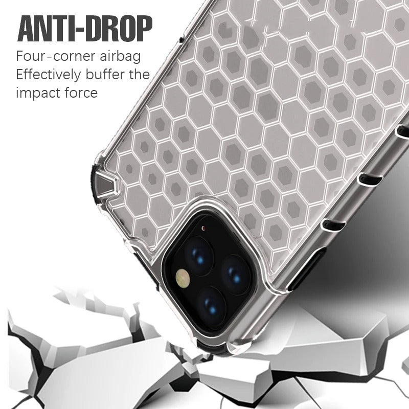 iPhone XR Airbag Shockproof Hybrid Armor Honeycomb Transparent  Case