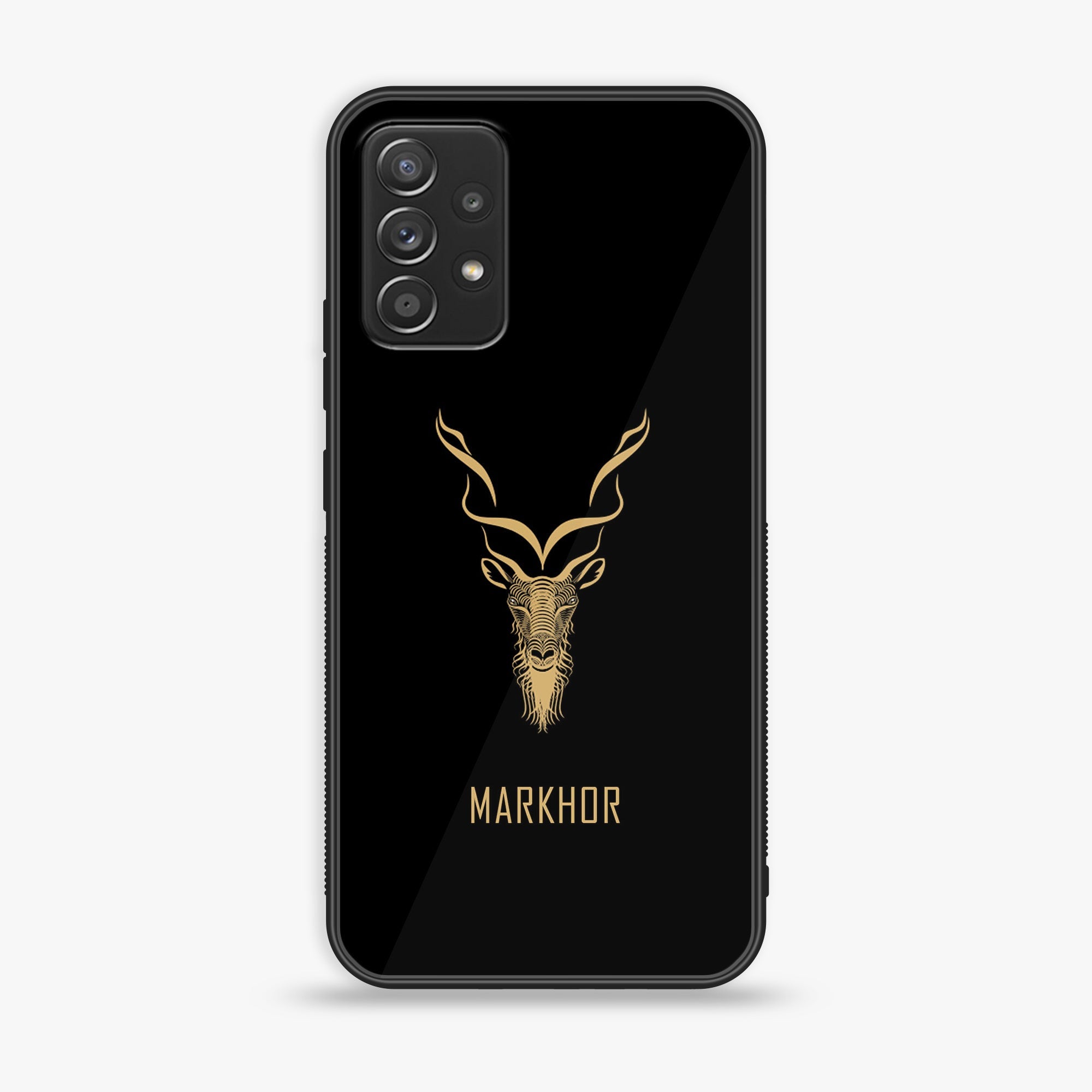 Samsung Galaxy A73 - Markhor Series - Premium Printed Glass soft Bumper shock Proof Case