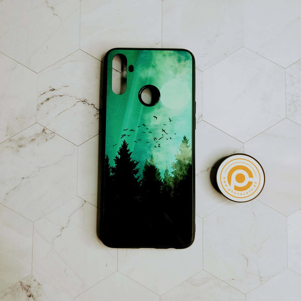 Realme c3 - Premium Printed Glass soft Bumper shock Proof Case CS-21934