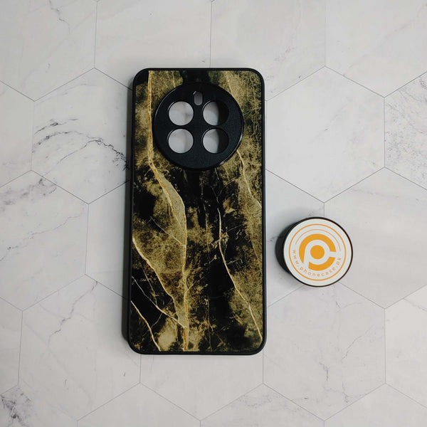 Realme 12 - Liquid Marble Design - Premium Printed Glass soft Bumper Shock Proof Case CS-21935