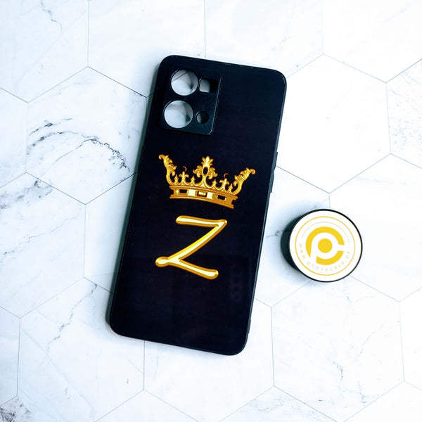 Oppo Reno 7 - King Alphabet Z - Premium Printed Glass soft Bumper Shock Proof Case CS-21937