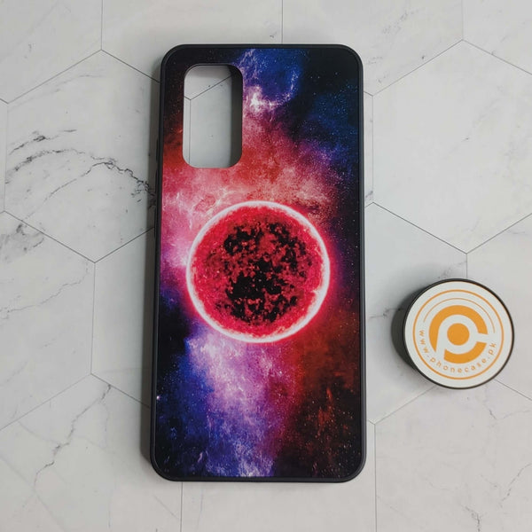 Vivo V19 - Space - Premium Printed Glass soft Bumper shock Proof Case CS-21951