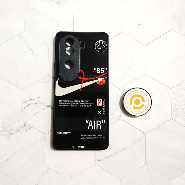 Vivo V40e - KOKOTREY NIKE AIR JORDAN OFF WHITE - Premium Printed Glass soft Bumper shock Proof Case CS-21907