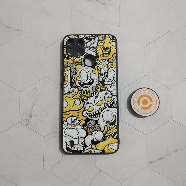 Realme C21Y / C25Y   - GRABE Design - Premium Printed Glass soft Bumper shock Proof Case CS-21898