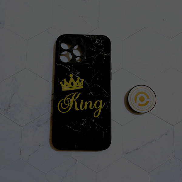 iPhone 14 Pro Max - King Design - Premium Metal Printed soft Bumper shock Proof Case CS-21946