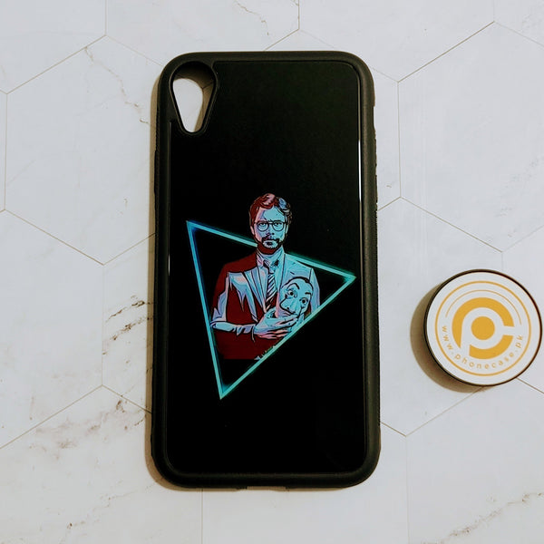 iPhone XR - MONEY HEIST PROFESSOR - Premium Printed Glass soft Bumper Shock Proof Case CS-24115