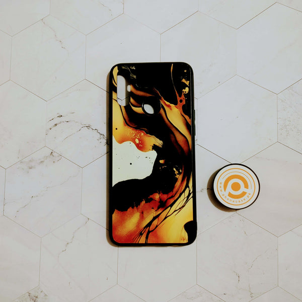 Realme C3 -Liquid Marble 2.0 Design 10 - Premium Printed Glass soft Bumper shock Proof Case CS-21869