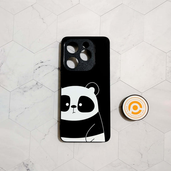 Infinix Smart 8 - Panda Design 7 - Premium Printed Glass soft Bumper Shock Proof Case CS-21865