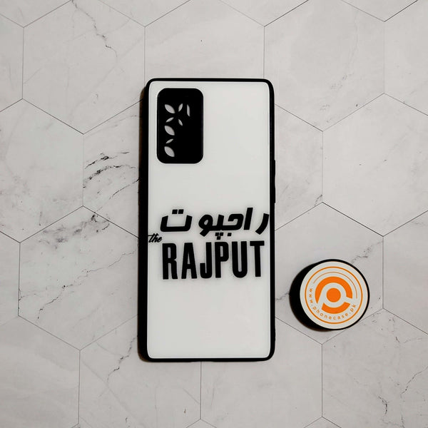 Oppo Reno 6 Pro - Caste Name Rajput - Premium Printed Glass soft Bumper Shock Proof Case CS-21882