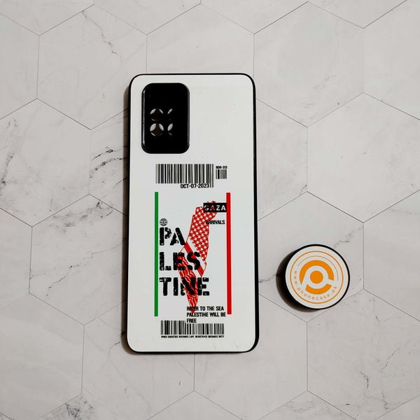 Infinix Note 10 Pro - Palestine Design - Premium Printed Glass soft Bumper Shock Proof Case CS-21881