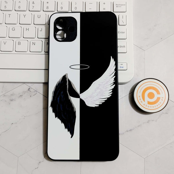 Samsung Galaxy A04 - Angel Wings 2.0 Design 5 - Premium Printed Glass soft Bumper shock Proof Case CS-22416 CS-26175