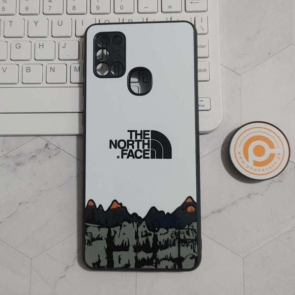 Samsung Galaxy A21s - The North Face Design 1 - Premium Printed Glass soft Bumper Shock Proof Case CS-22459