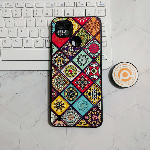 Realme C21 - Mandala Design  - Premium Printed Glass soft Bumper shock Proof Case CS-22608