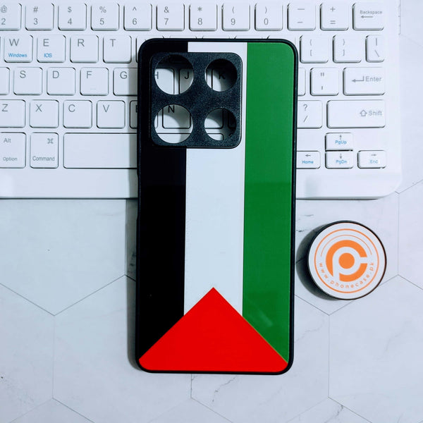 Infinix Note 30 Pro - Palestine Flag - Premium Printed Glass soft Bumper shock Proof Case CS-23381