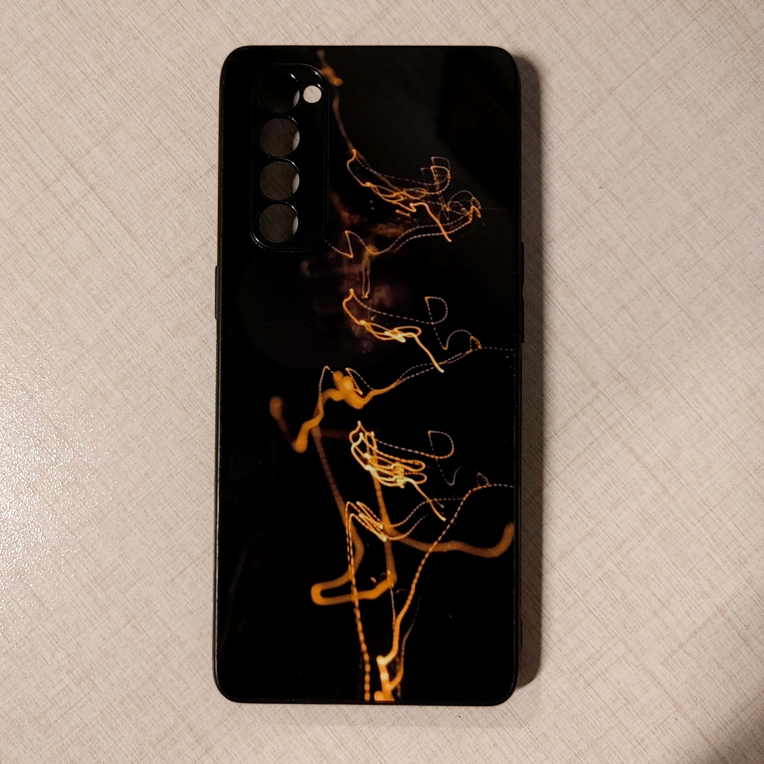 Oppo Reno 4 Pro 4G - Abstract Design - Premium Printed Glass soft Bumper shock Proof Case CS-23433