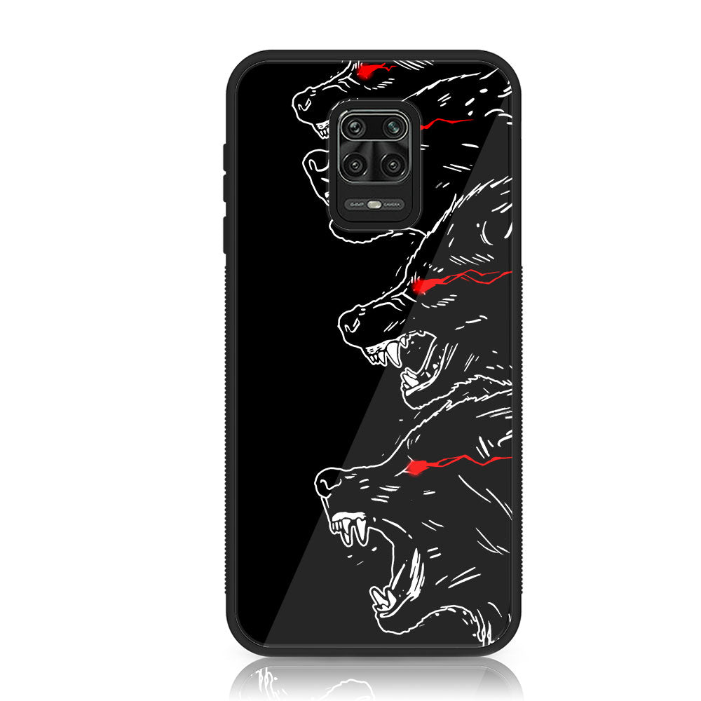Xiaomi Redmi Note 9 Pro - Black Art Series - Premium Printed Glass soft Bumper shock Proof Case