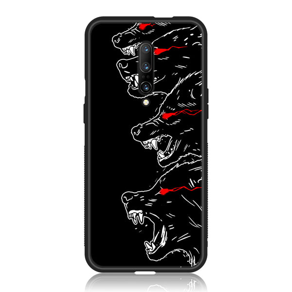 OnePlus 7 Pro - Black Art Design 7 - Premium Metal Printed soft Bumper Shock Proof Case CS-47295