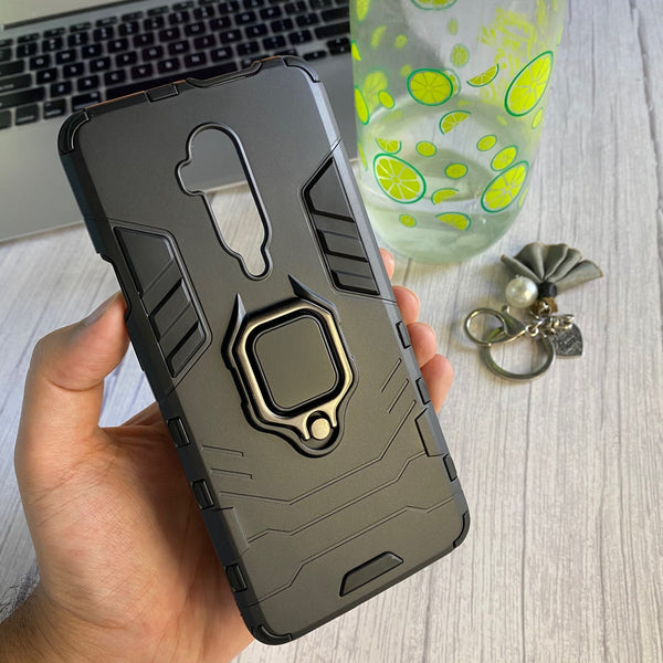 OnePlus 7 Pro/ 7T Pro Upgraded Ironman with holding ring and kickStand Hybrid shock proof case