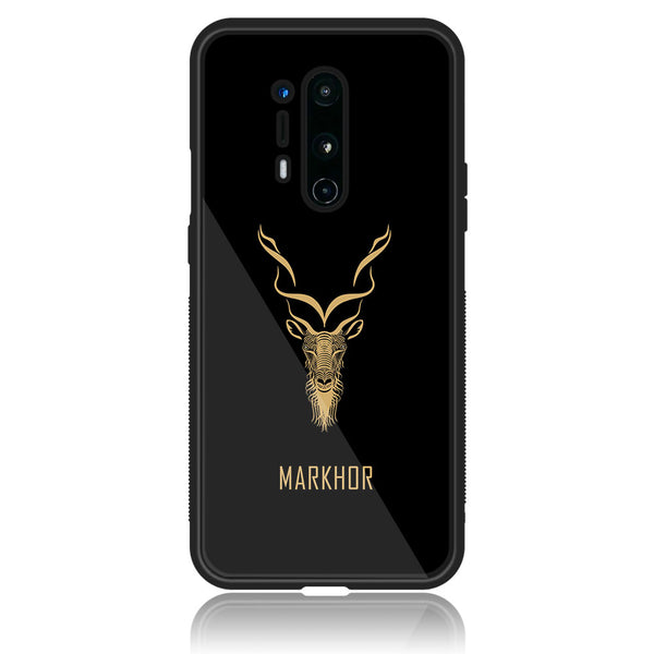 OnePlus 8 Pro - Markhor Design 3- Premium Printed Glass soft Bumper shock Proof Case CS-10751