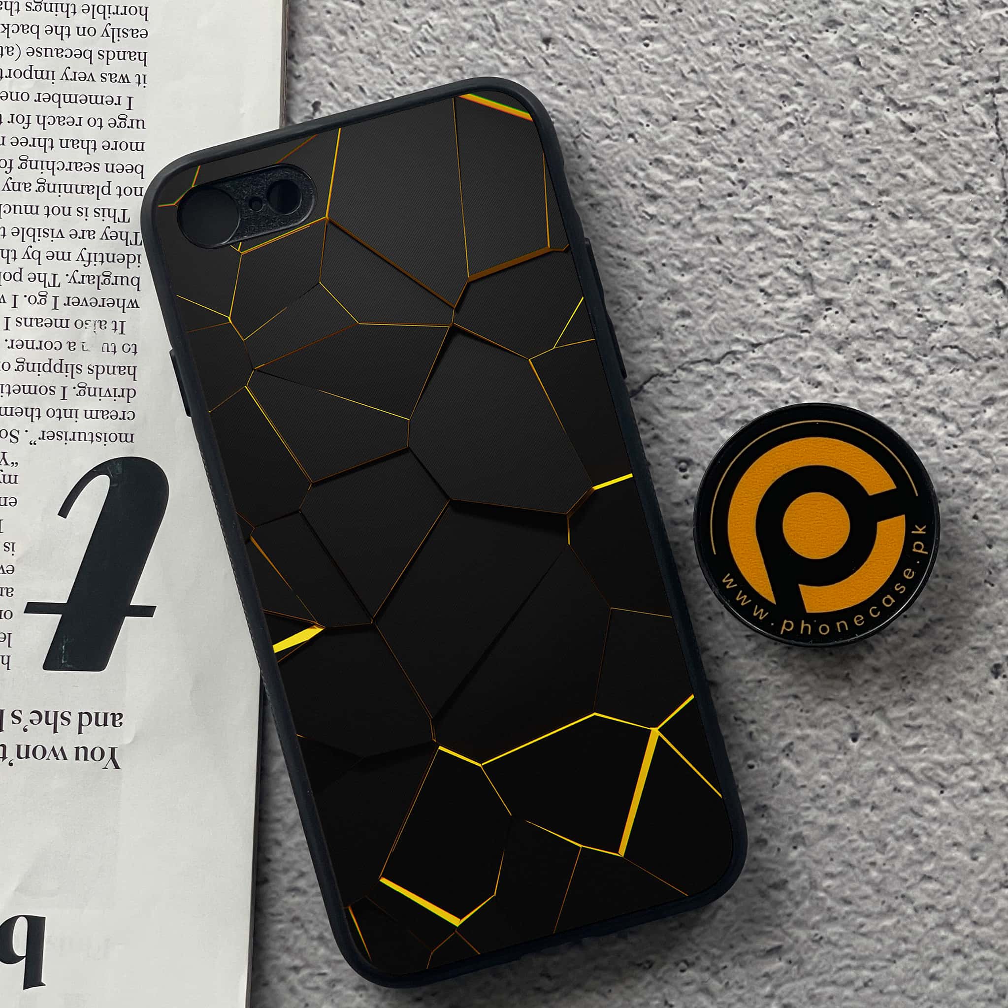 iPhone 7 / 8 - 3D Designs Series - Premium Printed Glass soft Bumper shock Proof Case