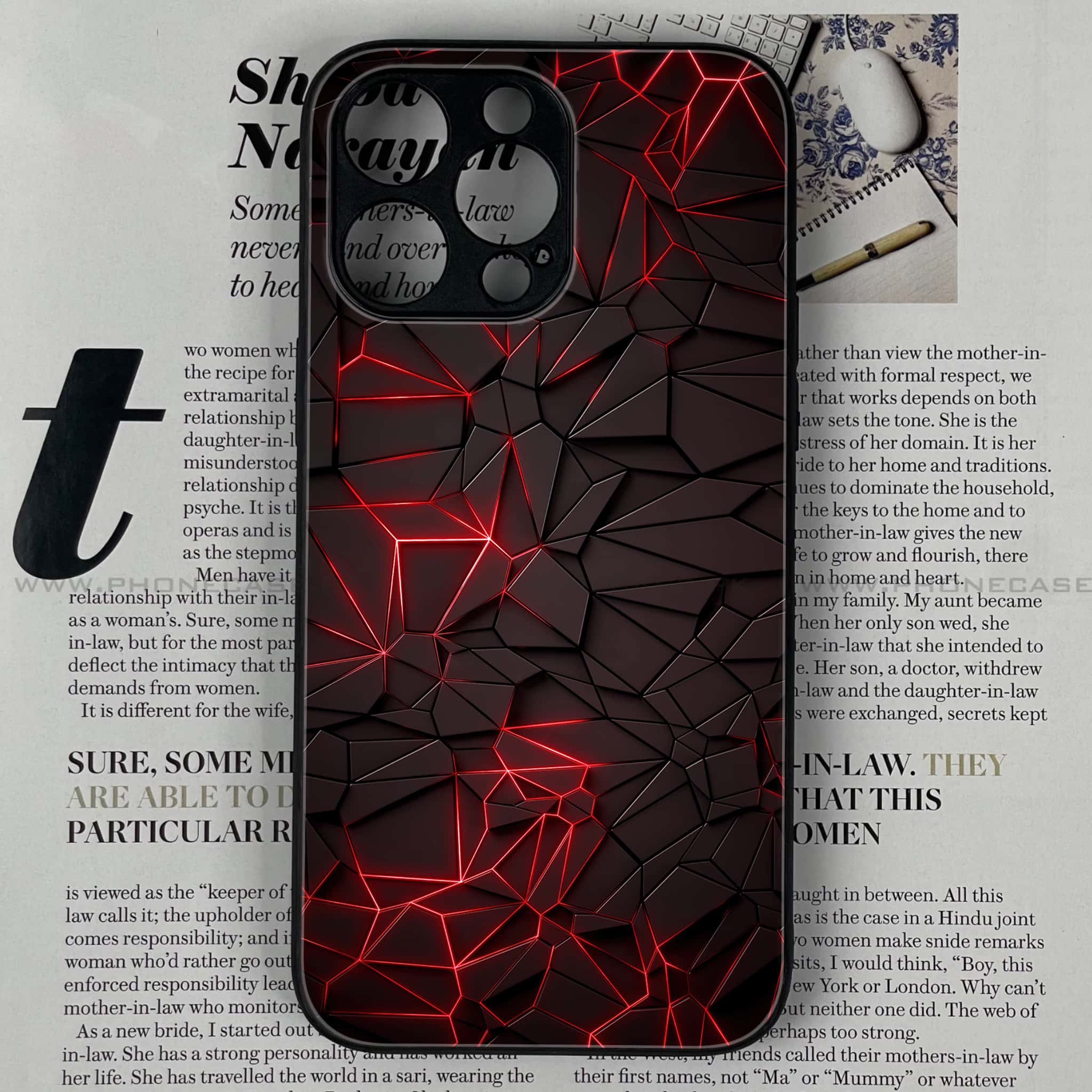 iPhone 14 Pro  - 3D Design - Premium Metal Printed soft Bumper shock Proof Case