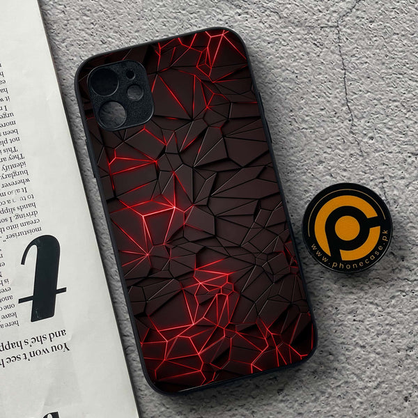 iPhone 11  3D Design 7  Premium Printed Glass soft Bumper shock Proof Case CS-36824