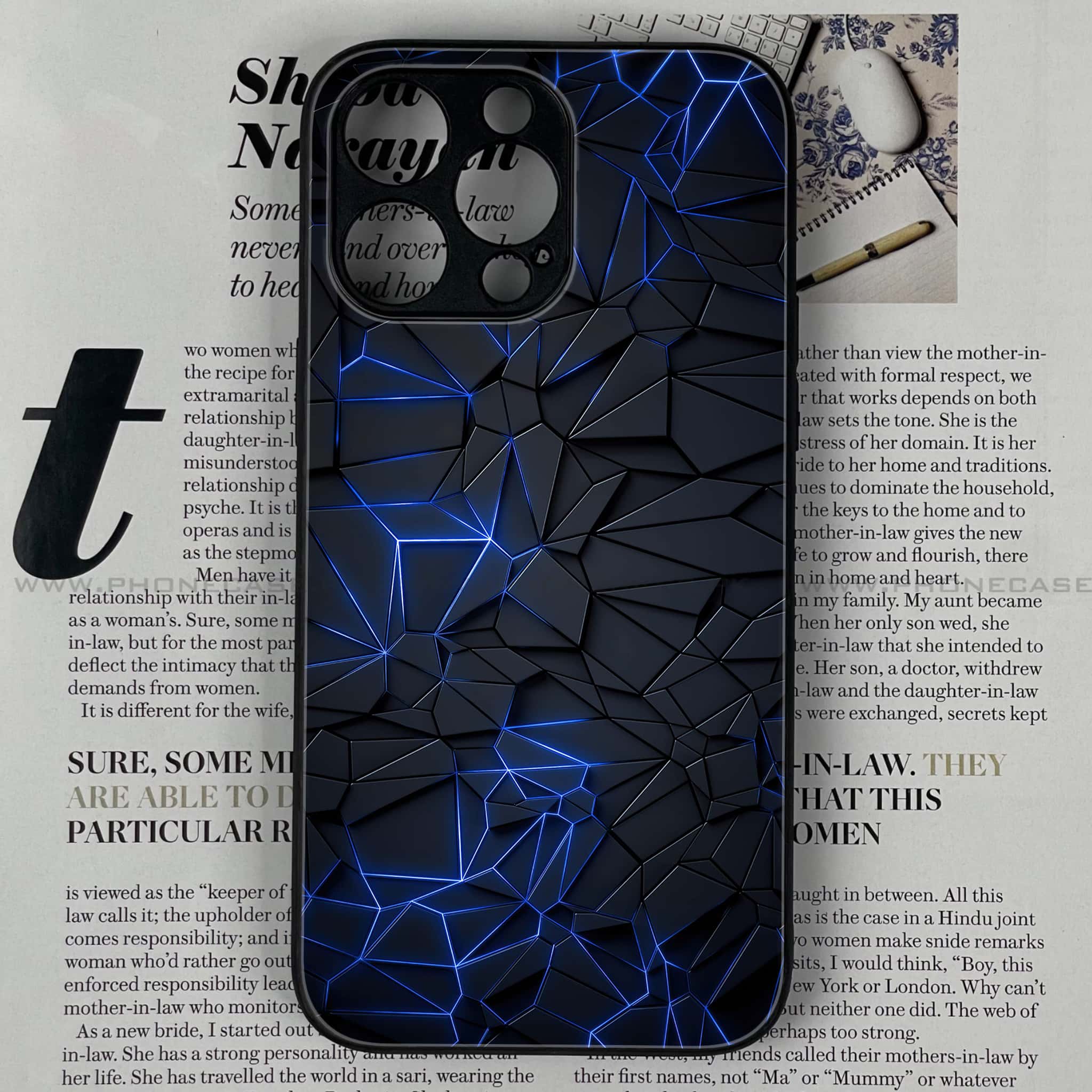 iPhone 14 Pro  - 3D Design - Premium Metal Printed soft Bumper shock Proof Case
