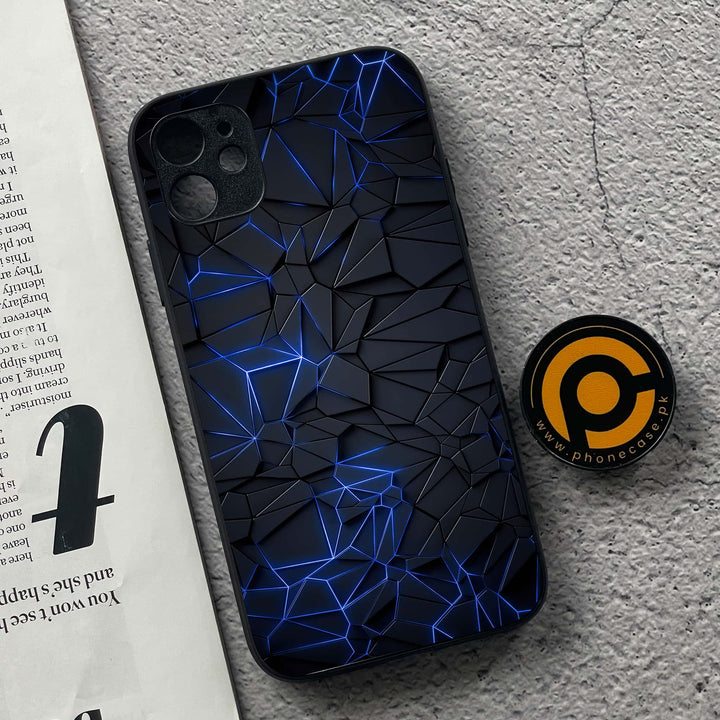 iPhone 11  3D Design 1 Premium Printed Glass soft Bumper shock Proof Case CS-46106