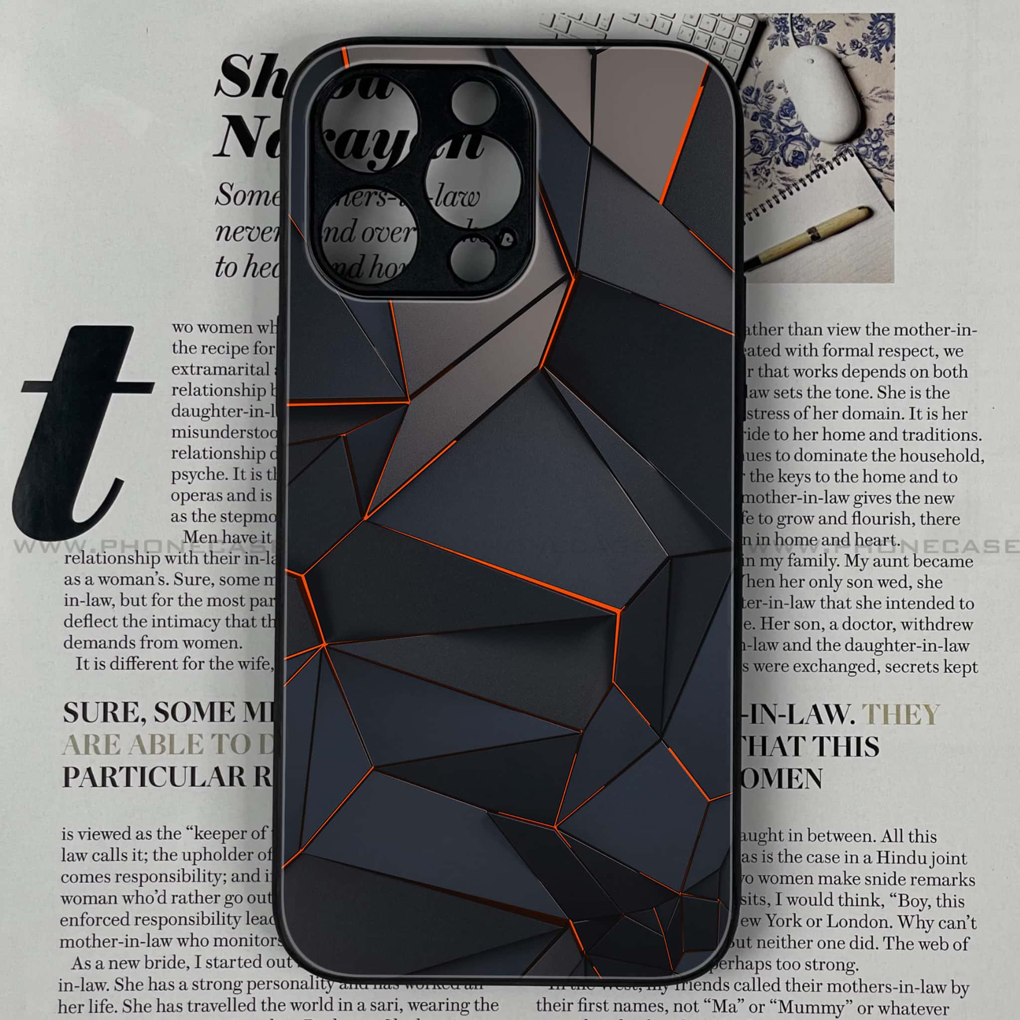 iPhone 14 Pro  - 3D Design - Premium Metal Printed soft Bumper shock Proof Case