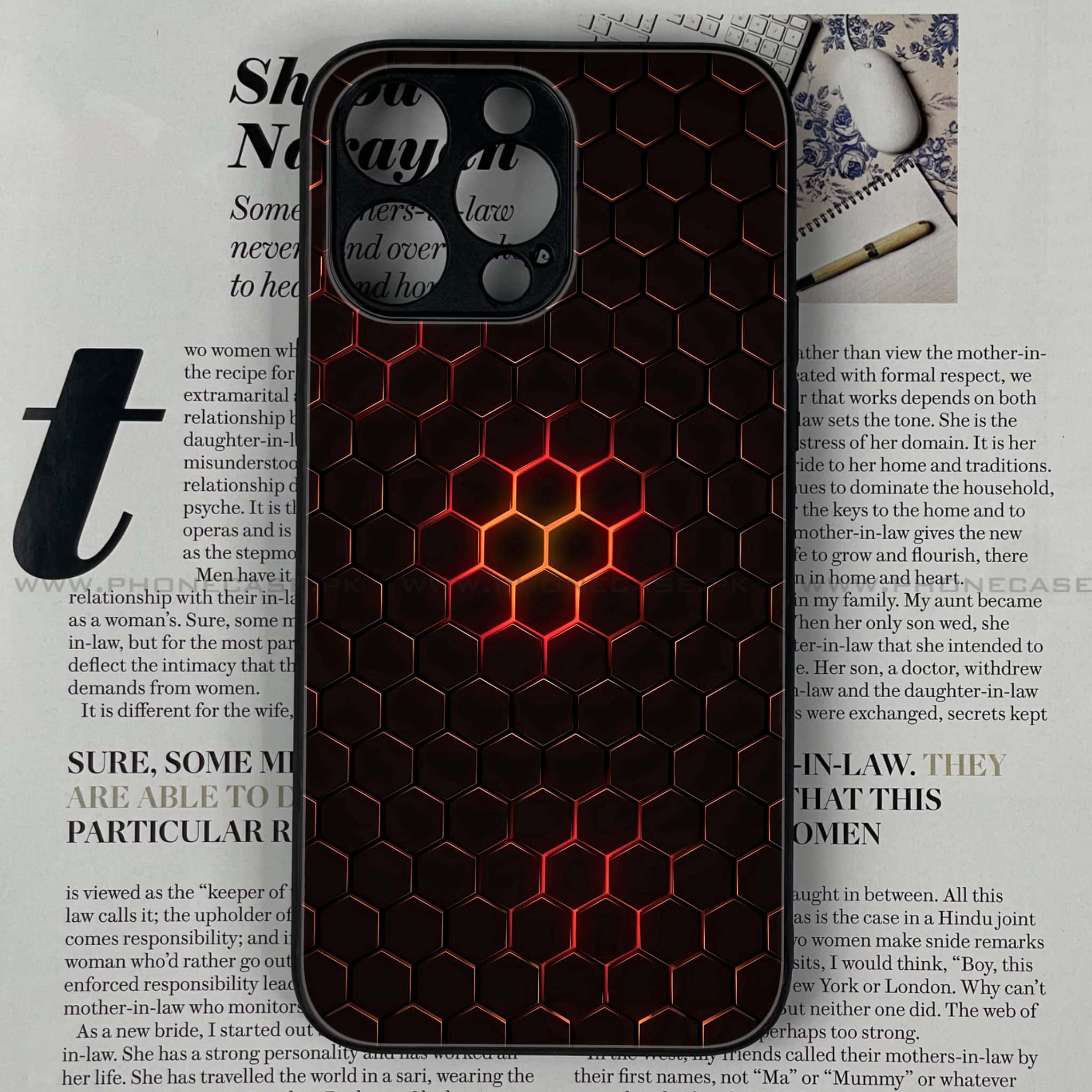 iPhone 14 Pro  - 3D Design - Premium Metal Printed soft Bumper shock Proof Case