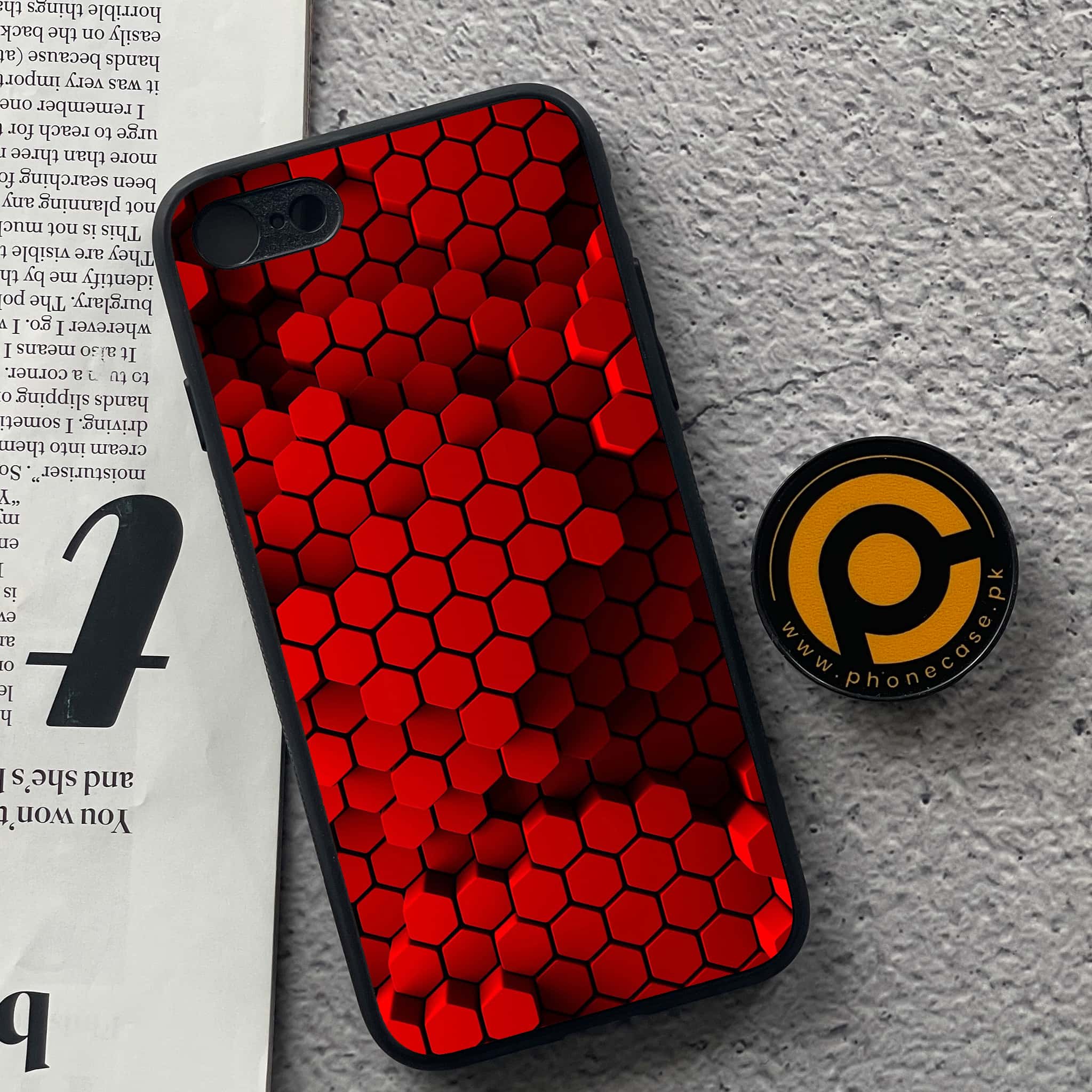 iPhone 7 / 8 - 3D Designs Series - Premium Printed Glass soft Bumper shock Proof Case