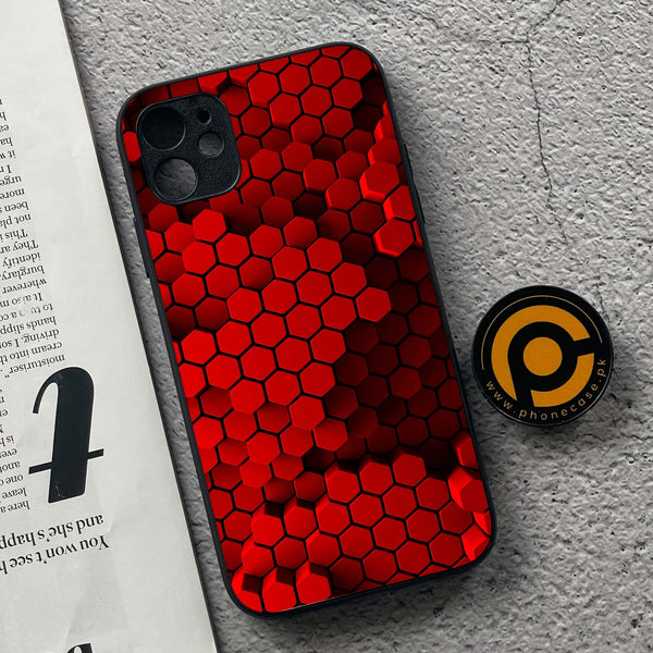 iPhone 11  3D Design 5   Premium Printed Glass soft Bumper shock Proof Case CS-34005