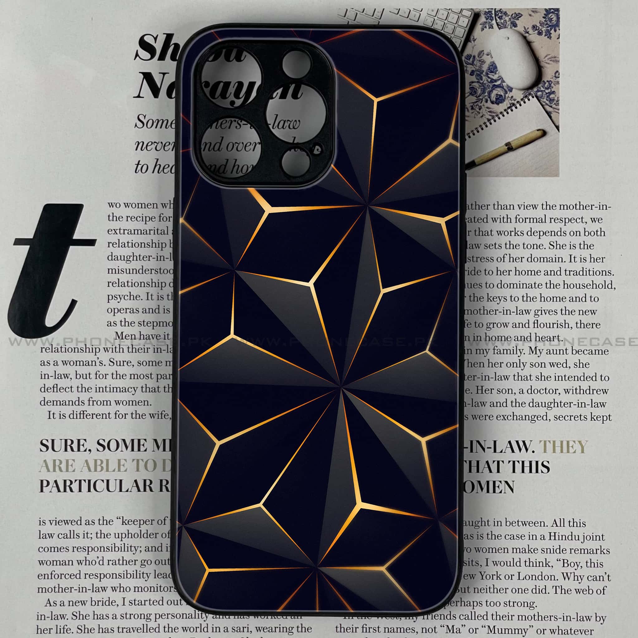 iPhone 14 Pro  - 3D Design - Premium Metal Printed soft Bumper shock Proof Case