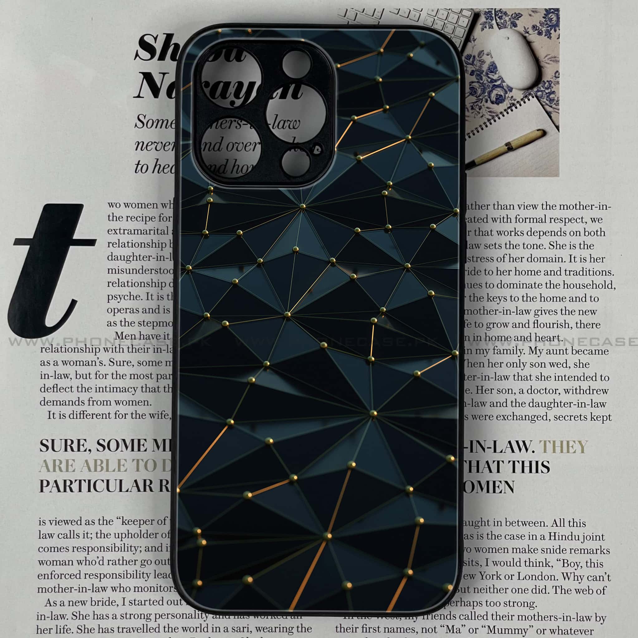 iPhone 14 Pro  - 3D Design - Premium Metal Printed soft Bumper shock Proof Case