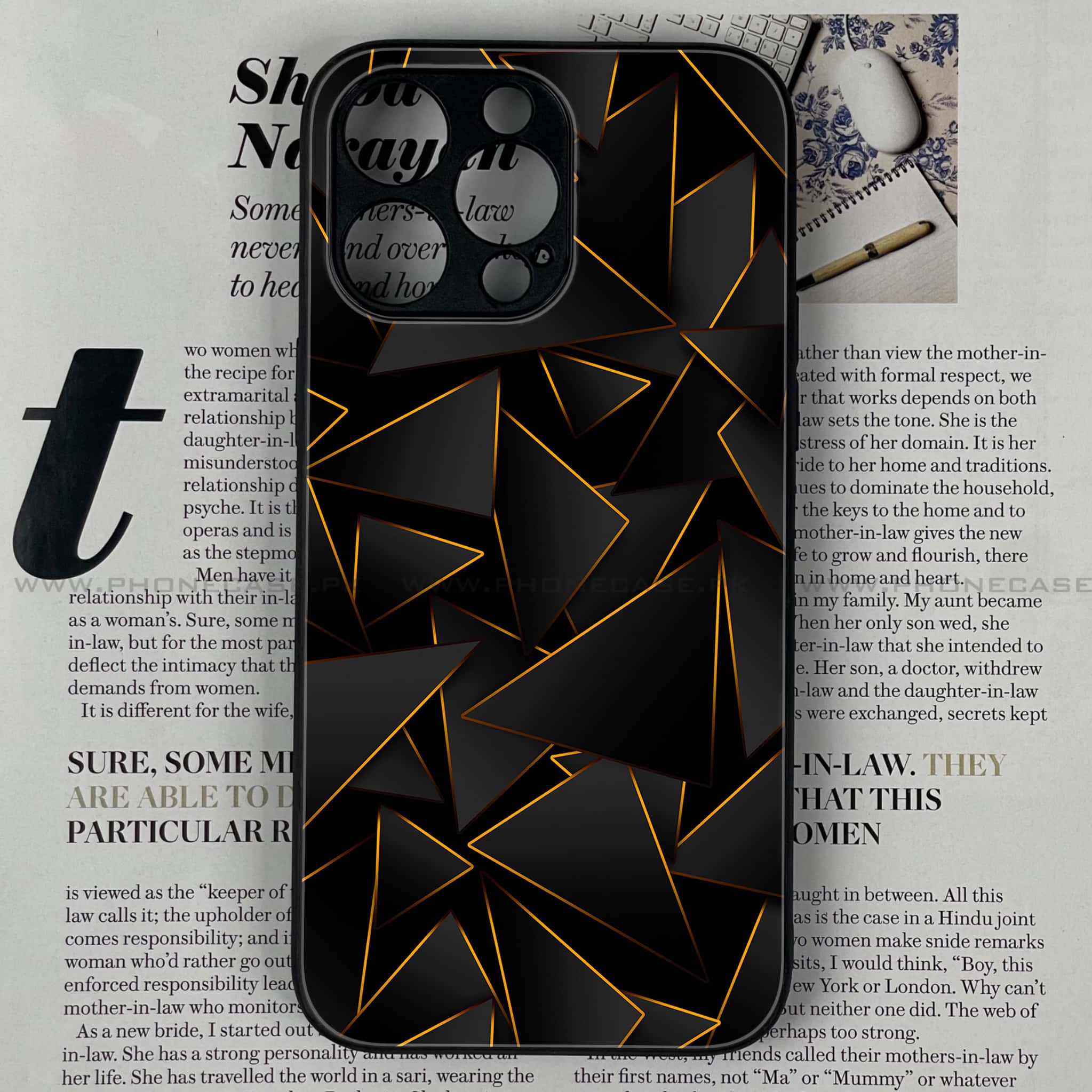 iPhone 14 Pro  - 3D Design - Premium Metal Printed soft Bumper shock Proof Case