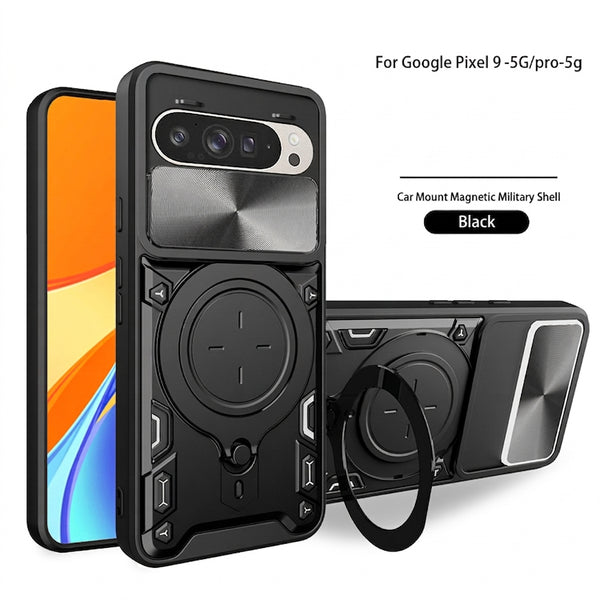 Google Pixel 9/10/9 Pro/10 Pro - Stryker Heavy-Duty Case with Sliding Lens Protector