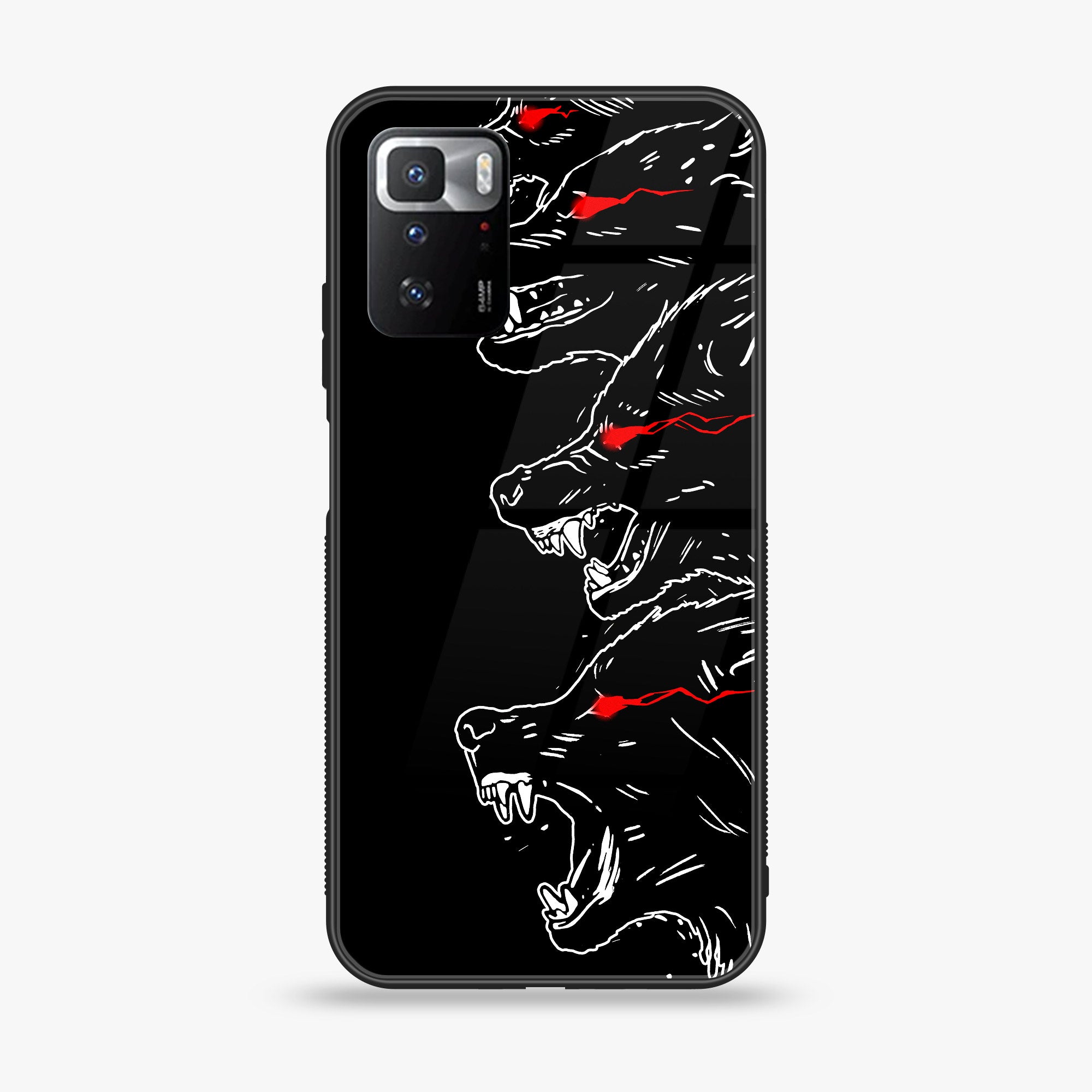 Xiaomi POCO X3 GT Black Art Series Premium Printed Glass soft Bumper shock Proof Case