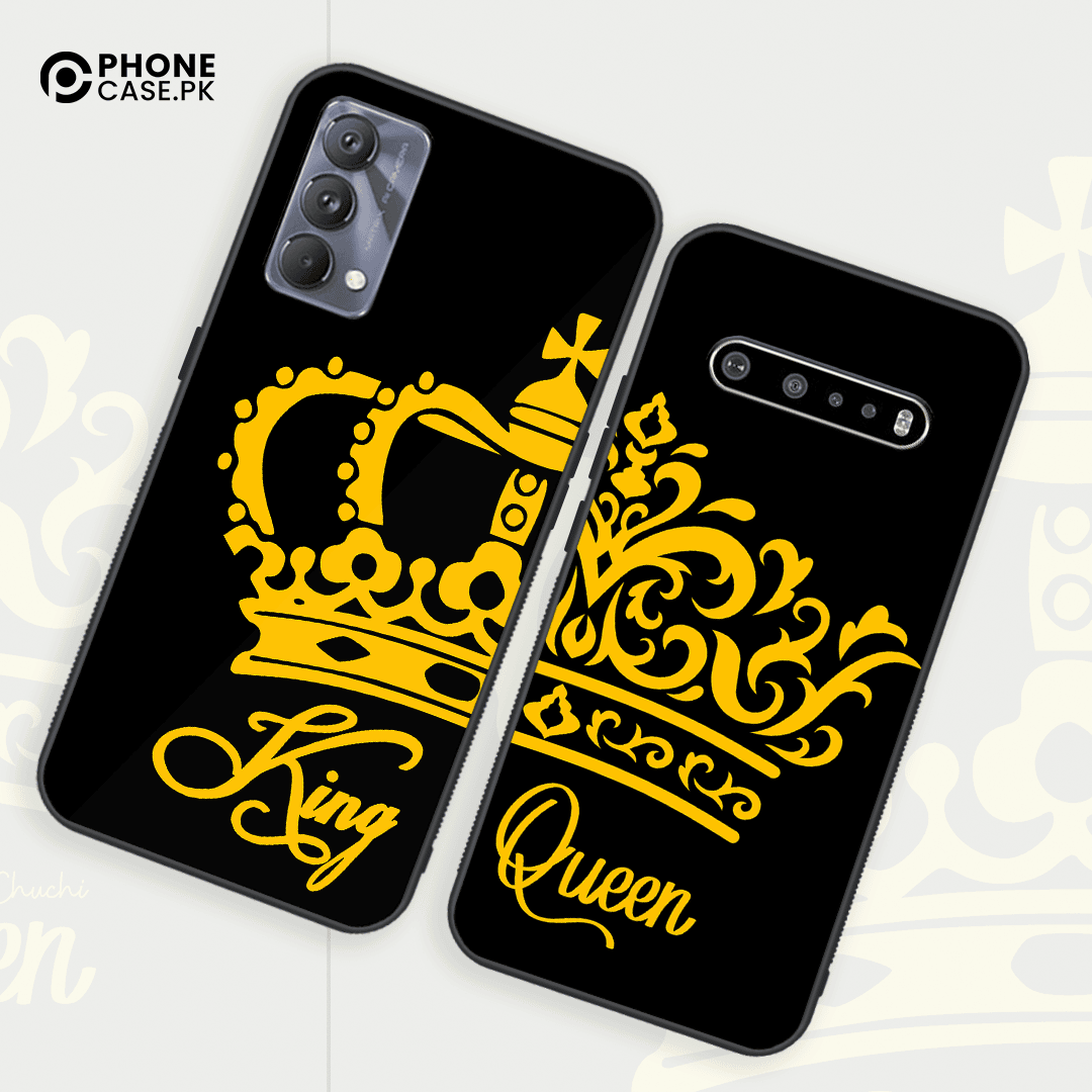 King and Queen Couple - HQ Ultra Shine Premium Glass Phone Case All Models