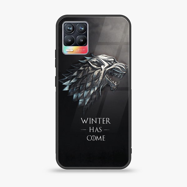 Realme 8 - winter has come - Premium Printed Glass soft Bumper shock Proof Case CS-37159